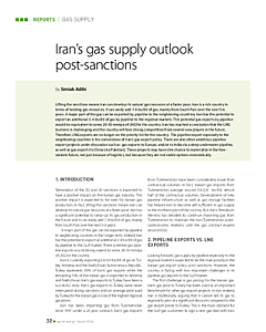 Iran’s gas supply outlook post-sanctions