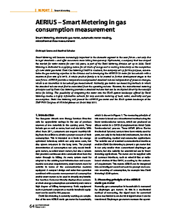 AERIUS - Smart Metering in gas ­consumption measurement