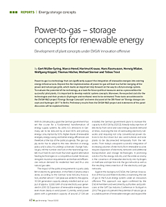 Power-to-gas - storage concepts for renewable energy