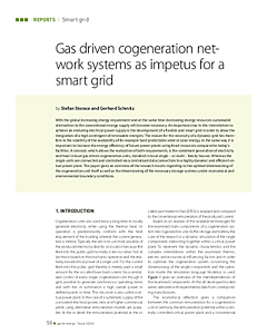 Gas driven cogeneration network systems as impetus for a smart grid