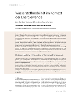 Wasserstoffmobilität im Kontext der Energiewende