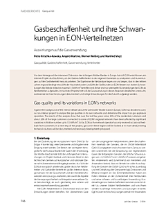 Gasbeschaffenheit und ihre Schwankungen in E.ON-Verteilnetzen