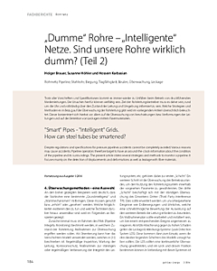 „Dumme“ Rohre – „Intelligente“ Netze. Sind unsere Rohre wirklich dumm? (Teil 2)