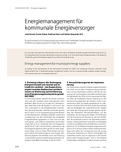 Energiemanagement für kommunale Energieversorger
