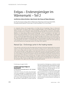 Erdgas – Endenergieträger im Wärmemarkt – Teil 2