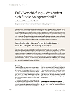 EnEV-Verschärfung – Was ändert sich für die Anlagentechnik?