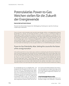 Potenzialatlas Power-to-Gas: Weichen stellen für die Zukunft der Energiewende