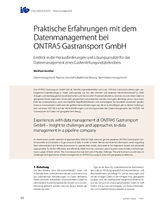 Praktische Erfahrungen mit dem Datenmanagement bei ONTRAS Gastransport GmbH
