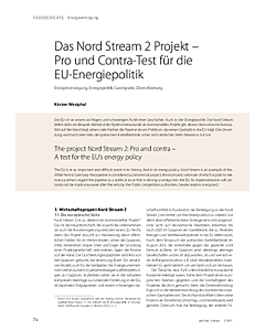 Das Nord Stream 2 Projekt – Pro und Contra-Test für die EU-Energiepolitik