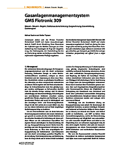 Gasanlagenmanagementsystem GMS Fiotronic 309