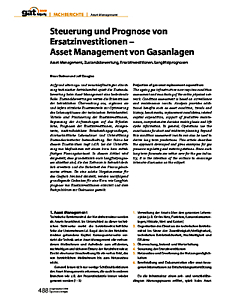 Steuerung und Prognose von Ersatzinvestitionen - Asset Management von Gasanlagen