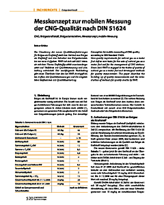Messkonzept zur mobilen Messung der CNG-Qualität nach DIN 51624