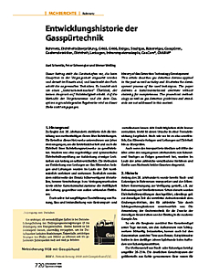 Entwicklungshistorie der Gasspürtechnik