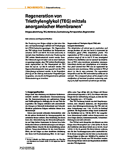 Regeneration von Triethylenglykol (TEG) mittels anorganischer Membranen*