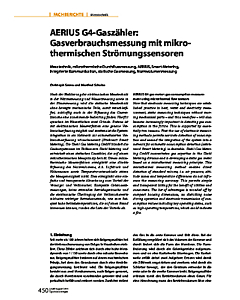 AERIUS G4-Gaszähler: Gasverbrauchsmessung mit mikro­thermischen Strömungssensoren