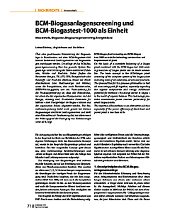 BCM-Biogasanlagenscreening und BCM-Biogastest-1000 als Einheit