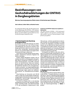 Beeinflussungen von Gashochdruckleitungen der ONTRAS in Bergbaugebieten