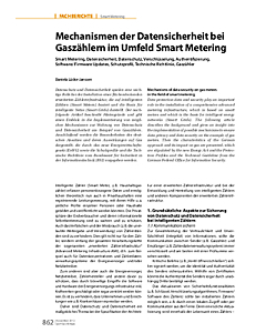 Mechanismen der Datensicherheit bei Gaszählern im Umfeld Smart Metering