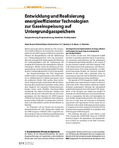 Entwicklung und Realisierung energieeffizienter Technologien zur Gaseinspeisung auf Untergrundgasspeichern