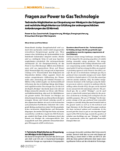 Fragen zur Power to Gas Technologie