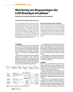 Monitoring von Biogasanlagen der E.ON Bioerdgas mit pMeter
