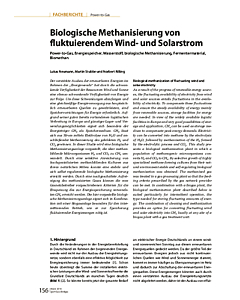 Biologische Methanisierung von fluktuierendem Wind- und Solarstrom