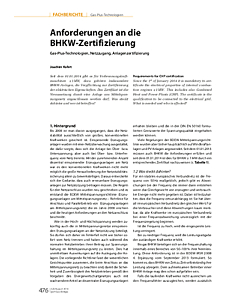 Anforderungen an die BHKW-Zertifizierung