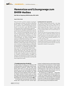 Hemmnisse und Lösungswege zum BHKW-Ausbau