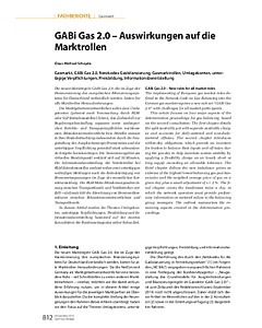 GABi Gas 2.0 – Auswirkungen auf die Marktrollen