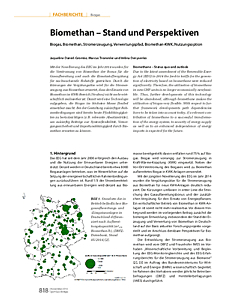 Biomethan – Stand und Perspektiven