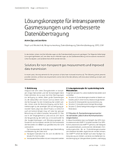 Lösungskonzepte für intransparente Gasmessungen und verbesserte Datenübertragung