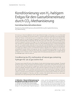 Konditionierung von H2-haltigem Erdgas für den Gasturbineneinsatz durch CO2-Methanisierung
