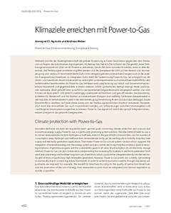 Klimaziele erreichen mit Power-to-Gas