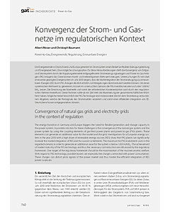 Konvergenz der Strom- und Gasnetze im regulatorischen Kontext