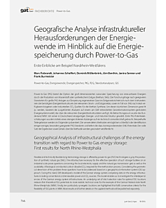 Geografische Analyse infrastruktureller Herausforderungen der Energiewende im Hinblick auf die Energiespeicherung durch Power-to-Gas