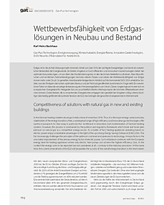 Wettbewerbsfähigkeit von Erdgaslösungen in Neubau und Bestand