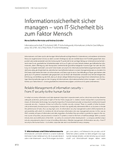 Informationssicherheit sicher managen – von IT-Sicherheit bis zum Faktor Mensch