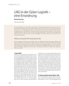 LNG in der Güter-Logistik – eine Einordnung