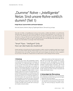 „Dumme“ Rohre – „Intelligente“ Netze. Sind unsere Rohre wirklich dumm? (Teil 1)