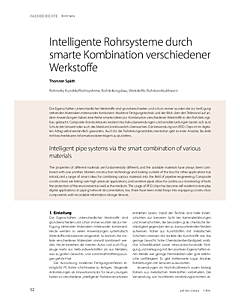 Intelligente Rohrsysteme durch smarte Kombination verschiedener Werkstoffe