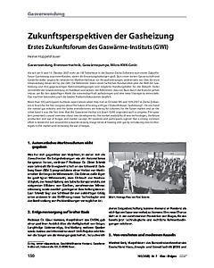 Zukunftsperspektiven der Gasheizung - Erstes Zukunftsforum des Gaswärme-Instituts (GWI)