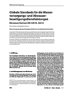 Globale Standards für die Wasser-versorgungs- und Abwasserbeseitigungsdienstleistungen