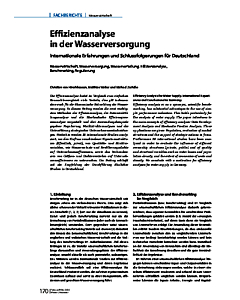 Effizienzanalyse in der Wasserversorgung