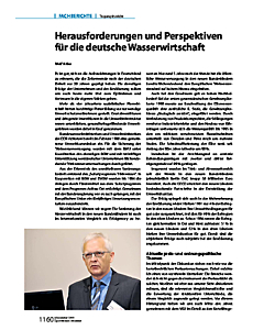 Herausforderungen und Perspektiven für die deutsche Wasserwirtschaft