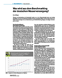 Was wird aus dem Benchmarking der deutschen Wasserversorgung?