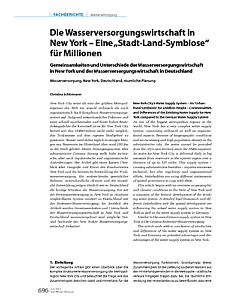 Die Wasserversorgungswirtschaft in New York - Eine "Stadt-Land-Symbiose" für Millionen