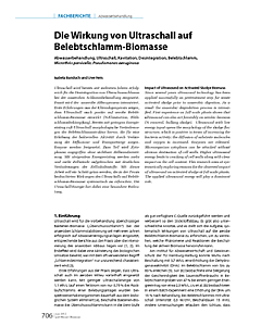 Die Wirkung von Ultraschall auf ­Belebtschlamm-Biomasse