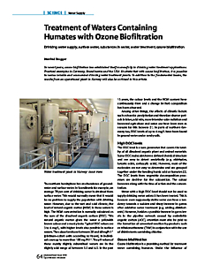 Treatment of Waters Containing Humates with Ozone Biofiltration