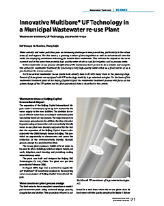 Innovative Multibore. UF Technology in a Municipal Wastewater re-use Plant