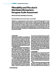 Filterability and Floc size in ­Membrane Bioreactors: European Scale Assessment